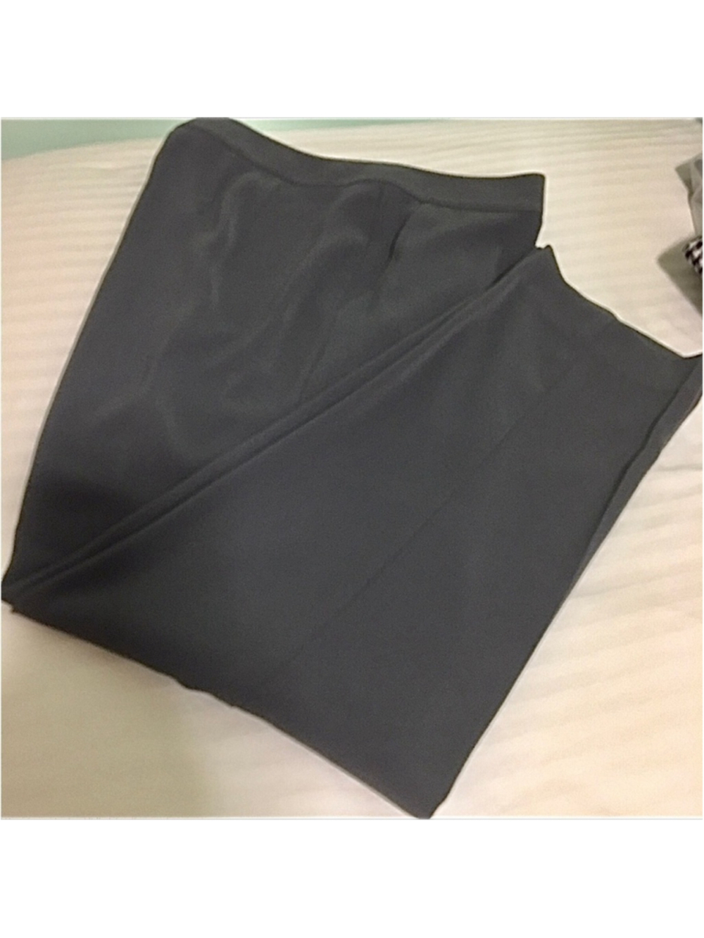 ST. John Grey Dress Pants Flat Front Straight Leg In Excellent Condition